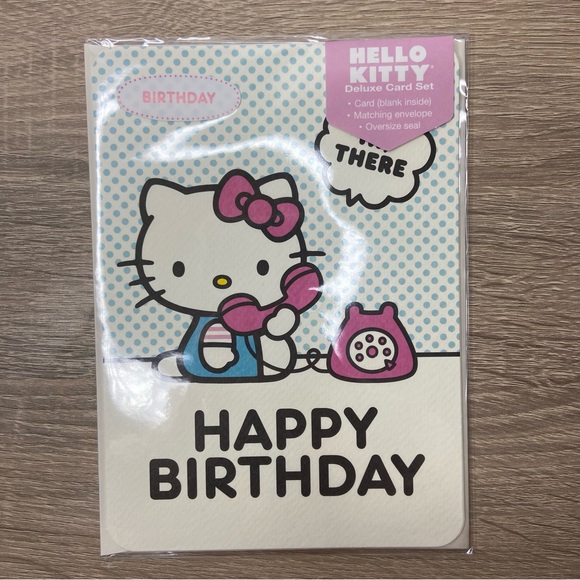 Hello Kitty Birthday Card Deluxe Card Set NEW - Picture 2 of 4